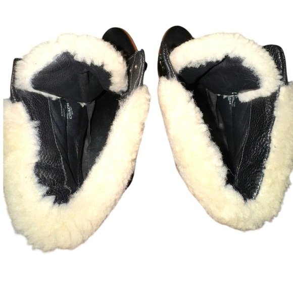 Coach Kenna Shearling Wedge Booties – Size 8 – Excellent Condition - Picture 7 of 9